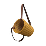 Maxbell Handwoven Fruit Basket with Shoulder Straps Garden PP Rustic Basket Backpack