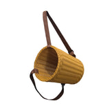 Maxbell Handwoven Fruit Basket with Shoulder Straps Garden PP Rustic Basket Backpack