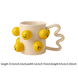 Maxbell Ceramic Coffee Mug Adorable Breakfast Mug for Beverage Kitchen Birthday Gift White
