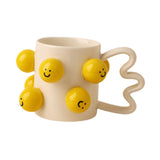 Maxbell Ceramic Coffee Mug Adorable Breakfast Mug for Beverage Kitchen Birthday Gift White
