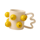Maxbell Ceramic Coffee Mug Adorable Breakfast Mug for Beverage Kitchen Birthday Gift White