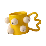 Maxbell Ceramic Coffee Mug Adorable Breakfast Mug for Beverage Kitchen Birthday Gift Yellow