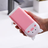 Maxbell Soap Box with Roller Convenient Gifts Container Pink for Camping Laundry Gym