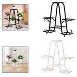 Maxbell Plant Stand Decoration Flower Pot Holder Rack for Balcony Indoor Living Room Black