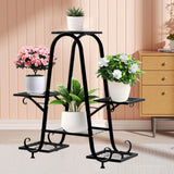 Maxbell Plant Stand Decoration Flower Pot Holder Rack for Balcony Indoor Living Room Black