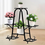 Maxbell Plant Stand Decoration Flower Pot Holder Rack for Balcony Indoor Living Room Black