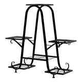 Maxbell Plant Stand Decoration Flower Pot Holder Rack for Balcony Indoor Living Room Black