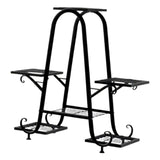 Maxbell Plant Stand Decoration Flower Pot Holder Rack for Balcony Indoor Living Room Black