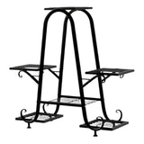 Maxbell Plant Stand Decoration Flower Pot Holder Rack for Balcony Indoor Living Room Black