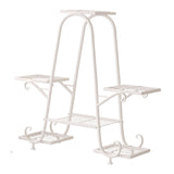 Maxbell Plant Stand Decoration Flower Pot Holder Rack for Balcony Indoor Living Room White