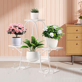 Maxbell Plant Stand Decoration Flower Pot Holder Rack for Balcony Indoor Living Room White