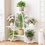 Maxbell Plant Stand Decoration Flower Pot Holder Rack for Balcony Indoor Living Room White