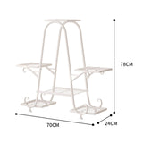 Maxbell Plant Stand Decoration Flower Pot Holder Rack for Balcony Indoor Living Room White
