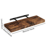 Maxbell Floating Shelf for Wall with Invisible Bracket for Kitchen Bedroom Farmhouse Brown