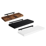 Maxbell Floating Shelf for Wall with Invisible Bracket for Kitchen Bedroom Farmhouse Brown