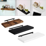 Maxbell Floating Shelf for Wall with Invisible Bracket for Kitchen Bedroom Farmhouse Brown