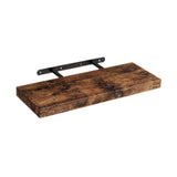 Maxbell Floating Shelf for Wall with Invisible Bracket for Kitchen Bedroom Farmhouse Brown
