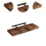 Maxbell Floating Shelf for Wall with Invisible Bracket for Kitchen Bedroom Farmhouse Brown