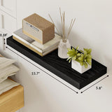 Maxbell Floating Shelf for Wall with Invisible Bracket for Kitchen Bedroom Farmhouse Black