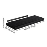 Maxbell Floating Shelf for Wall with Invisible Bracket for Kitchen Bedroom Farmhouse Black