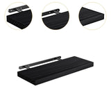 Maxbell Floating Shelf for Wall with Invisible Bracket for Kitchen Bedroom Farmhouse Black