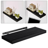 Maxbell Floating Shelf for Wall with Invisible Bracket for Kitchen Bedroom Farmhouse Black