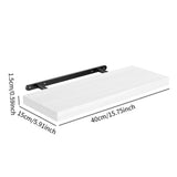 Maxbell Floating Shelf for Wall with Invisible Bracket for Kitchen Bedroom Farmhouse White