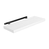 Maxbell Floating Shelf for Wall with Invisible Bracket for Kitchen Bedroom Farmhouse White