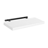 Maxbell Floating Shelf for Wall with Invisible Bracket for Kitchen Bedroom Farmhouse White