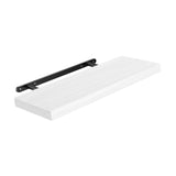 Maxbell Floating Shelf for Wall with Invisible Bracket for Kitchen Bedroom Farmhouse White