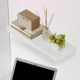 Maxbell Floating Shelf for Wall with Invisible Bracket for Kitchen Bedroom Farmhouse White