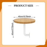 Wall Mounted Table Modern Round Coffee Table for Bedside Small Space Balcony