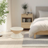 Maxbell Sofa Stool Modern Versatile Shoe Changing Seat for Living Room Doorway Decor 2 Tier White