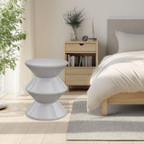 Maxbell Sofa Stool Modern Versatile Shoe Changing Seat for Living Room Doorway Decor 3 Tier Gray