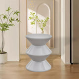 Maxbell Sofa Stool Modern Versatile Shoe Changing Seat for Living Room Doorway Decor 3 Tier Gray