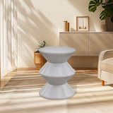 Maxbell Sofa Stool Modern Versatile Shoe Changing Seat for Living Room Doorway Decor 3 Tier Gray