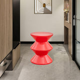 Maxbell Sofa Stool Modern Versatile Shoe Changing Seat for Living Room Doorway Decor 3 Tier Red