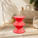 Maxbell Sofa Stool Modern Versatile Shoe Changing Seat for Living Room Doorway Decor 3 Tier Red