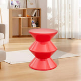 Maxbell Sofa Stool Modern Versatile Shoe Changing Seat for Living Room Doorway Decor 3 Tier Red