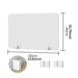Maxbell Desktop Partition Shield Protective Screen for Call Center Countertop Tables 40x60cm