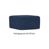 Maxbell Ottoman Cover Washable Lightweight Foot Stool Cover for Bedroom Store Office Navy L