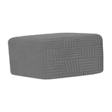 Maxbell Ottoman Cover Washable Lightweight Foot Stool Cover for Bedroom Store Office Light Gray XL