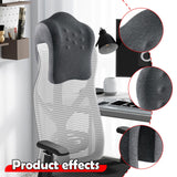 Maxbell Headrest for Office Chair Comfort Napping Pillow for Dorm Birthday Gift Home Deep and Medium Gray