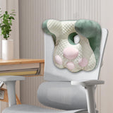 Maxbell Neck Support Pillow for Office Chair Cushion for Lunch Break Travel Airplane Green