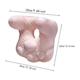 Maxbell Neck Support Pillow for Office Chair Cushion for Lunch Break Travel Airplane Pink