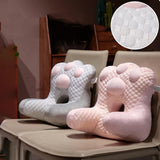 Maxbell Neck Support Pillow for Office Chair Cushion for Lunch Break Travel Airplane Pink