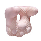 Maxbell Neck Support Pillow for Office Chair Cushion for Lunch Break Travel Airplane Pink