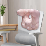 Maxbell Neck Support Pillow for Office Chair Cushion for Lunch Break Travel Airplane Pink
