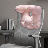 Maxbell Neck Support Pillow for Office Chair Cushion for Lunch Break Travel Airplane Pink
