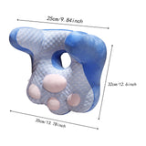 Maxbell Neck Support Pillow for Office Chair Cushion for Lunch Break Travel Airplane Blue